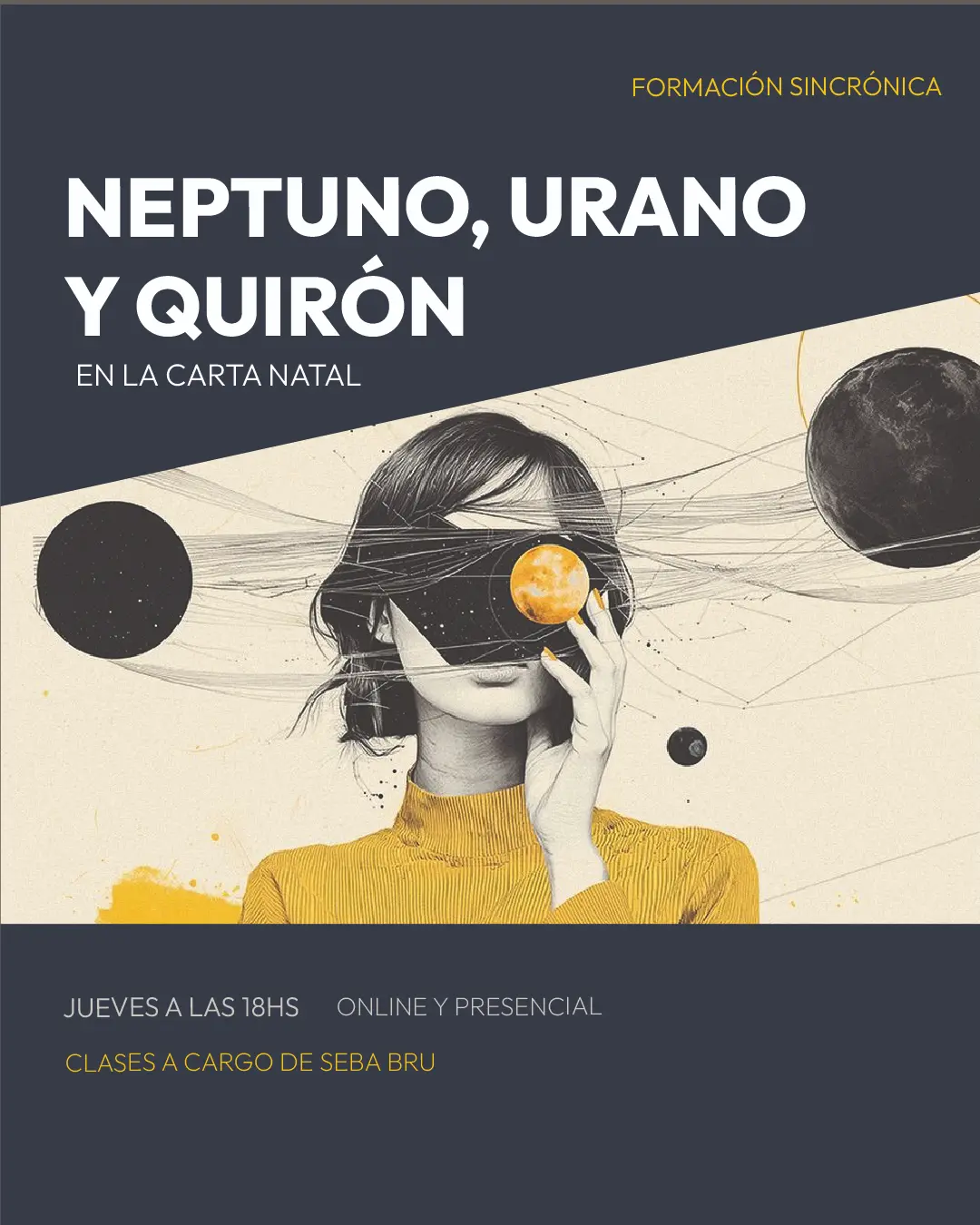 Neptuno, Urano y Quiron